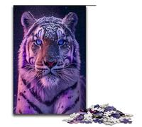 1000 Piece Puzzle Educational Games Purple Arctic Tigers Jigsaw Puzzles for Adults Wooden Jigsaw For Family Fun & Game Night 1000 PCS(75x50cm)