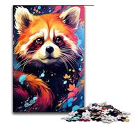 1000 Piece Puzzle Educational Games Robot Red Panda by of Thick Coloured Jigsaw Puzzles for Adults Wooden Jigsaw For Family Fun & Game Night 75x50cm