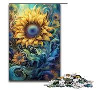 1000 Piece Puzzle Educational Games Sunflower Jigsaw Puzzles for Adults Wooden Jigsaw For Family Fun & Game Night 75x50cm