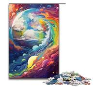 1000 Piece Puzzle Educational Games The Earth by SplattersLots of Coloured Clouds in The Sky Jigsaw Puzzles for Adults Wooden Jigsaw For Family Fun & Game Night 1000 PCS