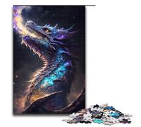 1000 Piece Puzzle Elder Dragons Cosmic Reign Jigsaw for Adults Wood Jigsaw Great Gifts for Christmas 75x50cm