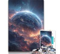 1000 Piece Puzzle Ethereal View of Earth 1000 Pieces Jigsaw Puzzles For Teens And Adults,with Matching Poster And Trivia Sheet for Age 14 Years Up 50x75cm