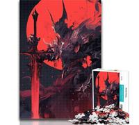 1000 Piece Puzzle Evil Knight 1000 Pieces Jigsaw Puzzles For Teens And Adults,with Matching Poster And Trivia Sheet for Age 14 Years Up 50x75cm