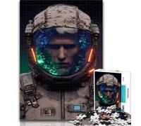 1000 Piece Puzzle Fantasy Astronaut 1000 Pieces Jigsaw Puzzles For Teens And Adults,with Matching Poster And Trivia Sheet for Age 14 Years Up 50x75cm