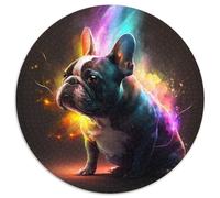 1000 Piece Puzzle Fantasy Bulldog 1000 Pieces Round Puzzles for Adults for Home Decor, Brain Training 67.5x67.5cm