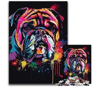1000 Piece Puzzle Fantasy Bulldog Puzzles for Adults Family Interactive Game, Craft Gift with Colorful Artwork 26X38CM/10.23x14.96inch