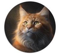 1000 Piece Puzzle Fantasy Cat Round Jigsaws 1000 Pieces for Adults Intricate Design for Teenagers, DIY Decor, And Brain-Boosting Fun 67.5x67.5cm