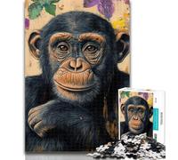 1000 Piece Puzzle Fantasy Chimpanzee Jigsaws 1000 Pieces for Teenagers,Toys Educational Games Stress Relieving Unique Home Decor And Gifts 26x38cm