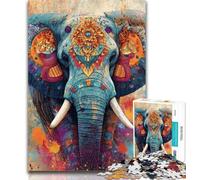 1000 Piece Puzzle Fantasy Elephant 1000 Piece Jigsaw Puzzle for Adults Teens,Toys Educational Games Stress Relieving Great Gifts And Toys 50x75cm