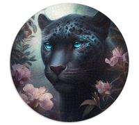 1000 Piece Puzzle Fantasy Leopard 1000 Pieces Round Puzzles for Adults Perfect for Christmas, Halloween, Easter, New Year 67.5x67.5cm