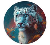 1000 Piece Puzzle Fantasy Leopard 1000 Pieces Round Puzzles for Adults Perfect for Christmas, Halloween, Easter, New Year 67.5x67.5cm