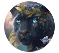 1000 Piece Puzzle Fantasy Leopard 1000 Pieces Round Puzzles for Adults Perfect for Christmas, Halloween, Easter, New Year 67.5x67.5cm