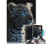 1000 Piece Puzzle Fantasy Leopard Jigsaw Puzzles 1000 Pieces for Adults Teens,Toys Educational Games Stress Relieving Enhance Love between Couples 50x75cm