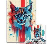 1000 Piece Puzzle Fantasy Lynx 1000 Piece Jigsaw Puzzles for Teenagers Gifts,Artists Collection, Fine Art for Age 14+ (26x38cm)