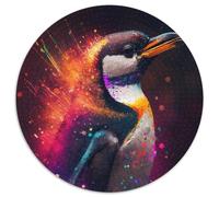 1000 Piece Puzzle Fantasy Penguin Round Cardboard Puzzles Develops Hand-Eye Coordination Skills, Perfect for Birthday Gifts 1000pcs (67.5x67.5cm)