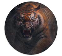 1000 Piece Puzzle Fantasy Tiger 1000 Pieces Round Puzzles for Adults Perfect for Christmas, Halloween, Easter, New Year 67.5x67.5cm