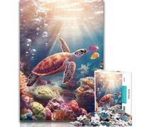 1000 Piece Puzzle Fantasy Turtle 1000 Pieces Jigsaw Puzzle For Adults Teens,Wall Decoration Unique Birthday And Xmas Gifts Suitable for And 14 26x38cm