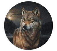 1000 Piece Puzzle Fantasy Wolf Round Jigsaws 1000 Pieces for Adults Intricate Design for Teenagers, DIY Decor, And Brain-Boosting Fun 67.5x67.5cm