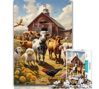 1000 Piece Puzzle Farm Animal 1000 Piece Jigsaw Puzzles for Teenagers Gifts,Birthday Present, Gifts, Wall Art for And Age 14 Years Up 26x38cm