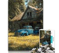 1000 Piece Puzzle Farm Truck Puzzles for Teenagers 1000 Pieces,Toys Educational Games Stress Relieving Wishlist with Santa Claus 26x38cm