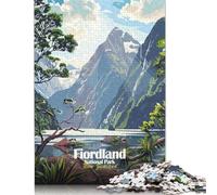 1000 Piece Puzzle Fiordland National Park New Zealand Poster Jigsaw Puzzles for Adults Paperboard Puzzles Adults Puzzles Gifts 38x26cm/1000pcs