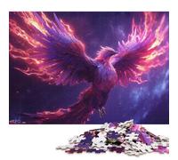 1000 Piece Puzzle Flaming Phoenix Rectangular Jigsaw Puzzles Woodenboard Puzzles Difficult And Challenge 1000pcs (75x50cm)