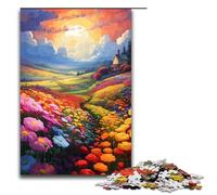 1000 Piece Puzzle For Adults A sea of flowers on the farm Game Puzzles for Is Ideal As A Gift for The Whole Family 75x50cm