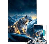 1000-piece Puzzle for Adults A Snow Leopard Toy Intellectual Game Brain Teaser Game Analysis And Logic Gifts for Women Men (Size 75x50cm)