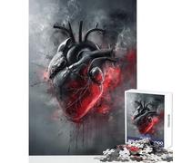 1000-piece Puzzle for Adults Abstract Broken Heart Jigsaw Puzzles for Adults But Fun And Humorous Help The Brain Exercise Gifts for Friends And Family (50x75cm)