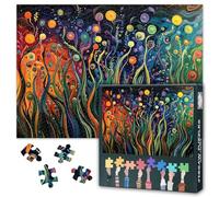 1000 Piece Puzzle for Adults, Abstract Colorful Flower Art with Vibrant Geometric Patterns - Modern Abstract Art, Premium 1000-Piece Jigsaw Puzzles, Finished Size 27.5x19.7 in