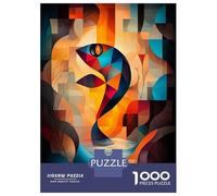 1000-piece Puzzle for Adults Abstract Fish Art - Geometric Nature Design in Vibrant Colors Jigsaws for Adults Family Games Precision Cutting Unique Birthday And Xmas Gifts 52x38cm/1000pcs