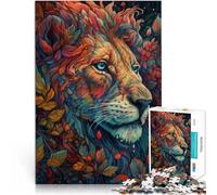1000 Piece Puzzle For Adults Abstract Lion Made of wood for 14+ Decompressing Intellectual Educational Toy great gift。size:50x75cm/19.68x29.52inch
