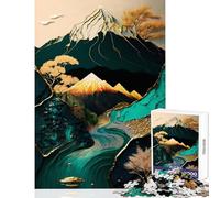 1000 Piece Puzzle For Adults Abstract Mount Fuji Art Educational Toy Great Gift for Games for Educational Game for Birthday, Chrismas Size 38x26cm