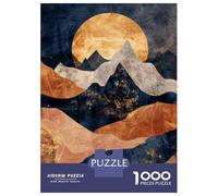 1000 Piece Puzzle For Adults Abstract Mountain Sunset Art Print Adult Jigsaw Puzzle Relaxing Games Birthday Present Deal As Gifts for The Whole Family 52x38cm/1000pcs