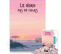 1000-piece Puzzle for Adults Affiche Le Nord Pas De Calais, Family Game, Pattern Assembly, Unique Gifts for Birthday And Christmas 38x26cm