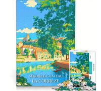 1000-piece Puzzle for Adults Affiche Ségur Le Château Corrèze, Educational Games, Train Your Brain And Hands, Artists' Collection, Fine Arts 50x75cm