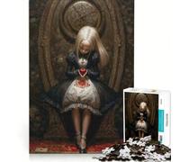 1000 Piece Puzzle For Adults Alice in Wonderland with Heart, Impossible Game, Fun Activities at Home, Christmas Birthday Gifts 38x26cm