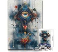 1000-piece Puzzle for Adults All-Seeing Eye Pyramid Presents for Women for Educational Game Secret Santa Gifts (size 50x75cm)