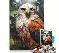 1000 Piece Puzzle For Adults Amazing Hawk in The Forest, Impossible Game, Fun Activities at Home, Christmas Birthday Gifts 50x75cm