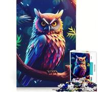 1000 Piece Puzzle For Adults Amazing Owl d, Impossible Game, Fun Activities at Home, Christmas Birthday Gifts 38x26cm