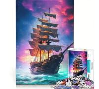 1000 Piece Puzzle For Adults Amazing Pirate Ship, Impossible Game, Fun Activities at Home, Christmas Birthday Gifts 50x75cm