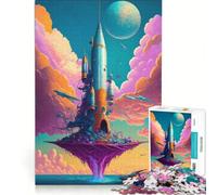 1000 Piece Puzzle For Adults Amazing Rocket The Sea, Impossible Game, Fun Activities at Home, Christmas Birthday Gifts 38x26cm