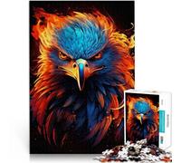 1000-piece puzzle for adults American Eagle Pride Fire Made of cardboard for age 14+ Intellectual decompression educational toy Birthday Gifts。size:38x52cm/14.96x20.47inch