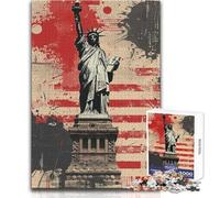 1000-piece Puzzle for Adults American Liberty Educational Family Game Precision Cutting Gift For Birthdays Size 38x26cm