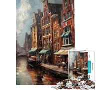 1000 Piece Puzzle For Adults Amsterdam Netherlands Jigsaws for Adults Hands-on Game Perfect Decoration Deal As Gifts for The Whole Family (Size 38x26cm)