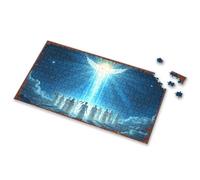 1000 Piece Puzzle For Adults Angelic Gathering: A Celestial Assembly In White Robes Picture Puzzle Games For Kids 8-12 Toddlers Toys(300PCS)