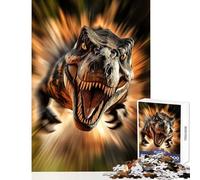 1000 Piece Puzzle For Adults Angry T-Rex Attack Jigsaw Puzzles for Adults For Family Fun Every Piece Is Unique - Toys Educational Games (38x26cm)