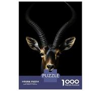1000-piece Puzzle for Adults Antelope Gold Dark Jigsaws for Adults Family Games Precision Cutting Unique Birthday And Xmas Gifts 38x26cm/1000pcs