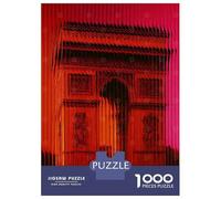 1000 Piece Puzzle For Adults Arc De Triomphe Abstract Red Jigsaw Puzzle Anti-Stress Toys Difficult Hard Deal As Gifts for The Whole Family 52x38cm/1000pcs