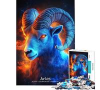 1000 Piece Puzzle For Adults Aries Zodiac Ram Jigsaw Puzzle Toy Wall Decor A Work of Art Deal As Gifts for The Whole Family (Size 38x52cm)